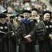 From left, Dr. Douglas Busch, Dr. William Price, and Dr. Jeffrey Cohu, stand ready as Dr's Busch and Cohu prepare to recieve Doctrates in Education, at the Convocation Center in Ypsilanti, on Sunday, April 29, 2012. For annarbor.com By: Joe Sharp
